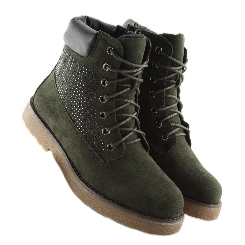 Traperki damskie zielone HQ896 Green