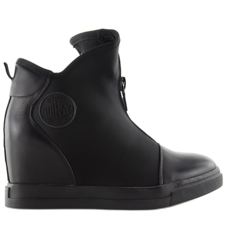 Sneakersy na koturnie czarne 168-129 black