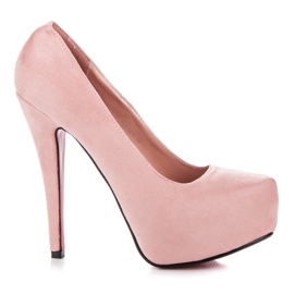 Yes Mile Szpilki na platformie różowe