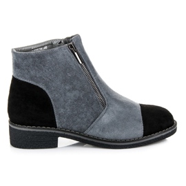 Vices Zamszowe botki na jesień szare