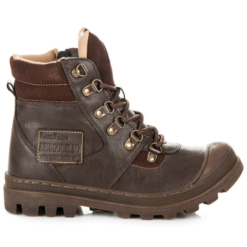 Arrigo Bello Trapery z kożuszkiem brązowe