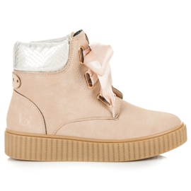 Vices Wiązane botki creepersy brązowe