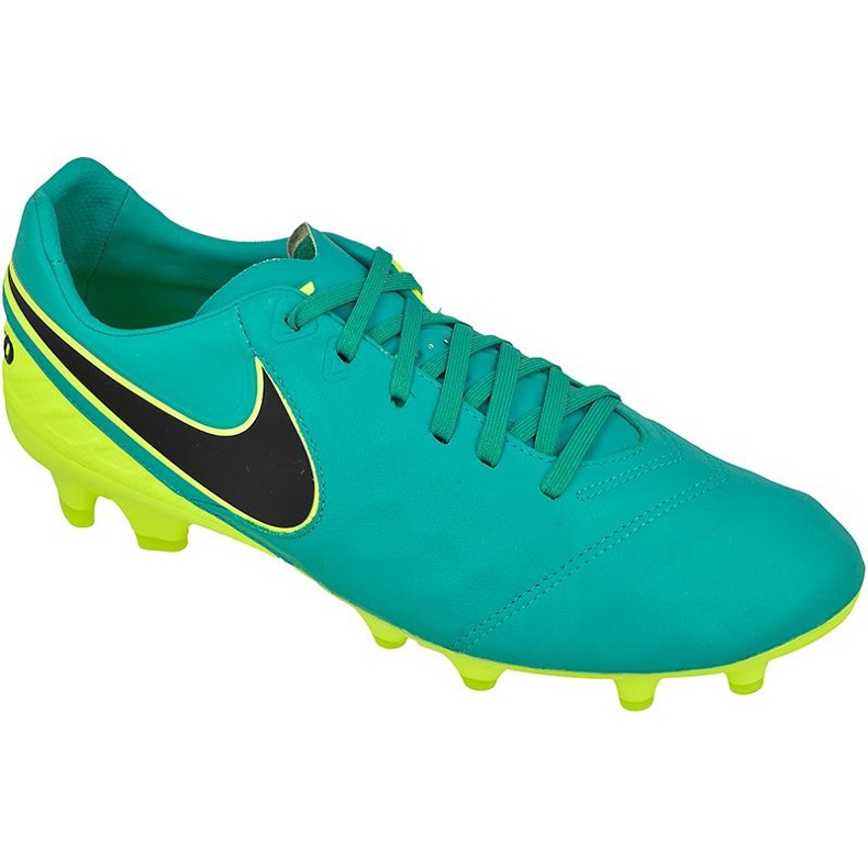 Buty piłkarskie Nike Tiempo Legacy Ii Fg M 819218-307 niebieskie granatowy, zielony, żółty