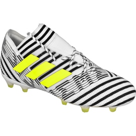 Buty piłkarskie adidas Nemeziz 17.1 Fg M BB6075 białe wielokolorowe