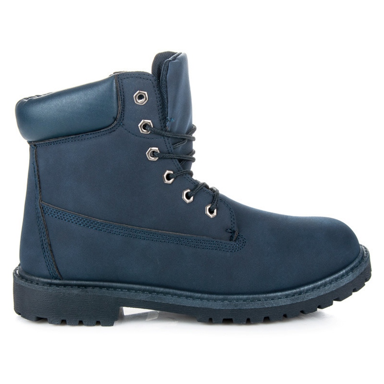 Męskie traperki niebieskie