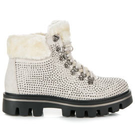 Kylie Stylowe botki z protektorem brązowe