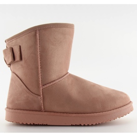 Śniegowce Emusy z kokardką różowe B780 Pink