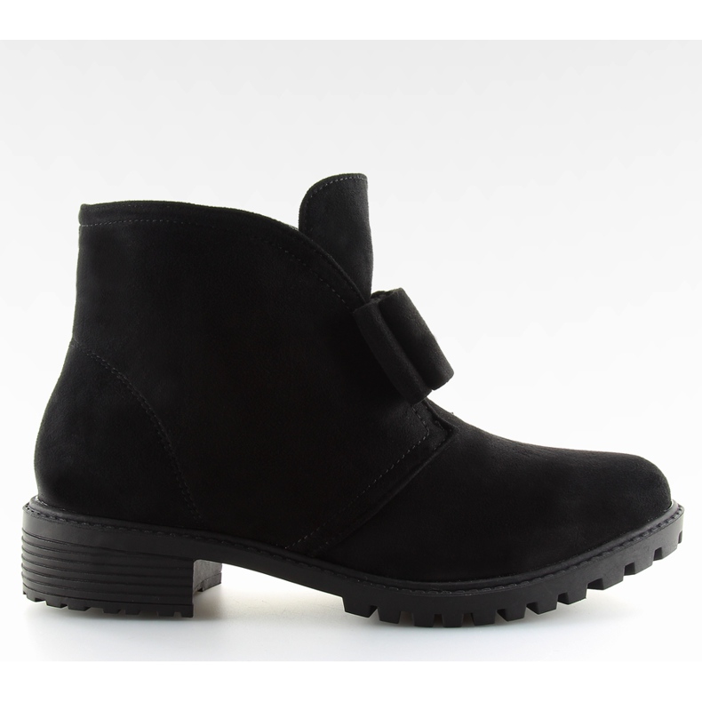Botki z kokardką czarne AT-0625-L Black