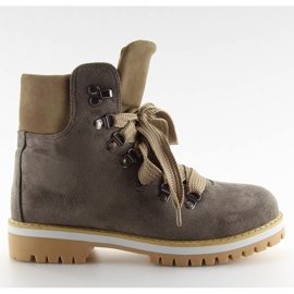 Timberki traperki damskie brązowe khaki