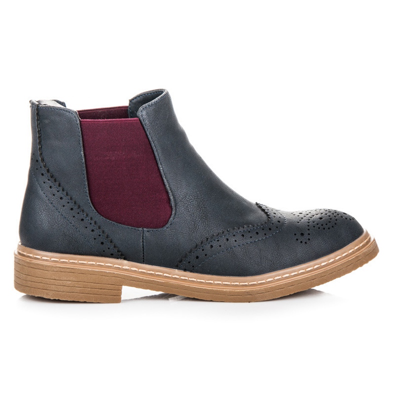 Modne Sztyblety Kylie niebieskie