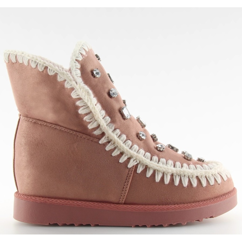 Botki na koturnie różowe DD62P pink