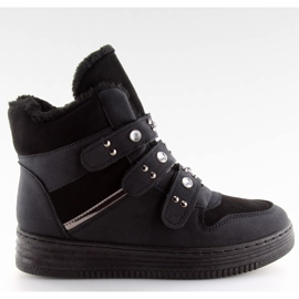 Ocieplane trampki za kostkę czarne black