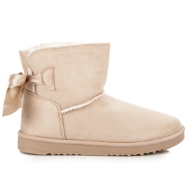 Śniegowce z kokardką brązowe