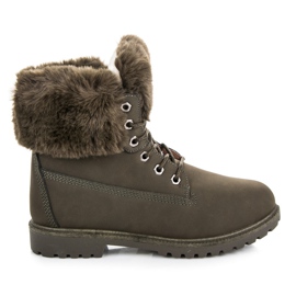 Traperki Z Futerkiem zielone