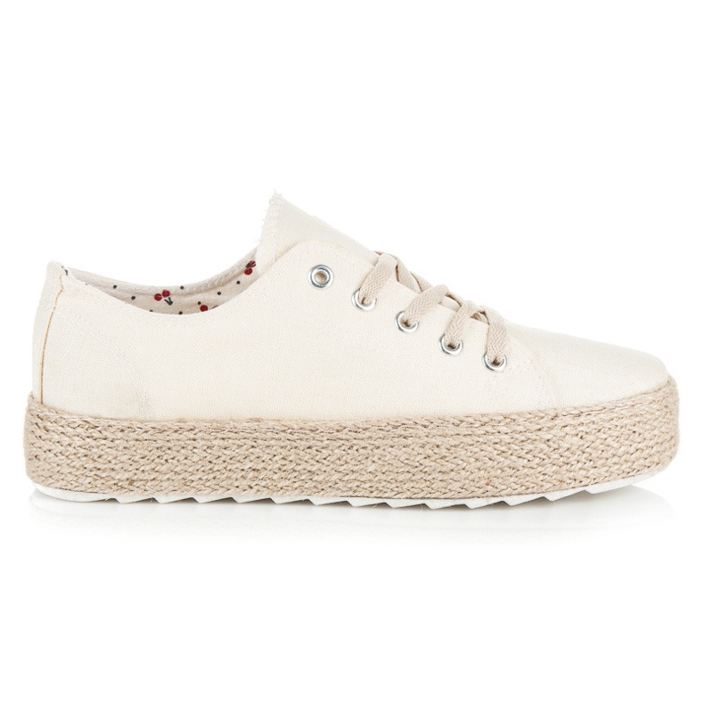 Kylie Espadryle na platformie brązowe