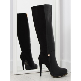 Kozaki na platformie czarne JU860 black