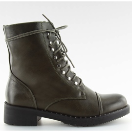 Botki glany z ćwiekami zielone B0-193 Green