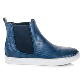 Mckeylor Wysokie Trampki Snake Print niebieskie