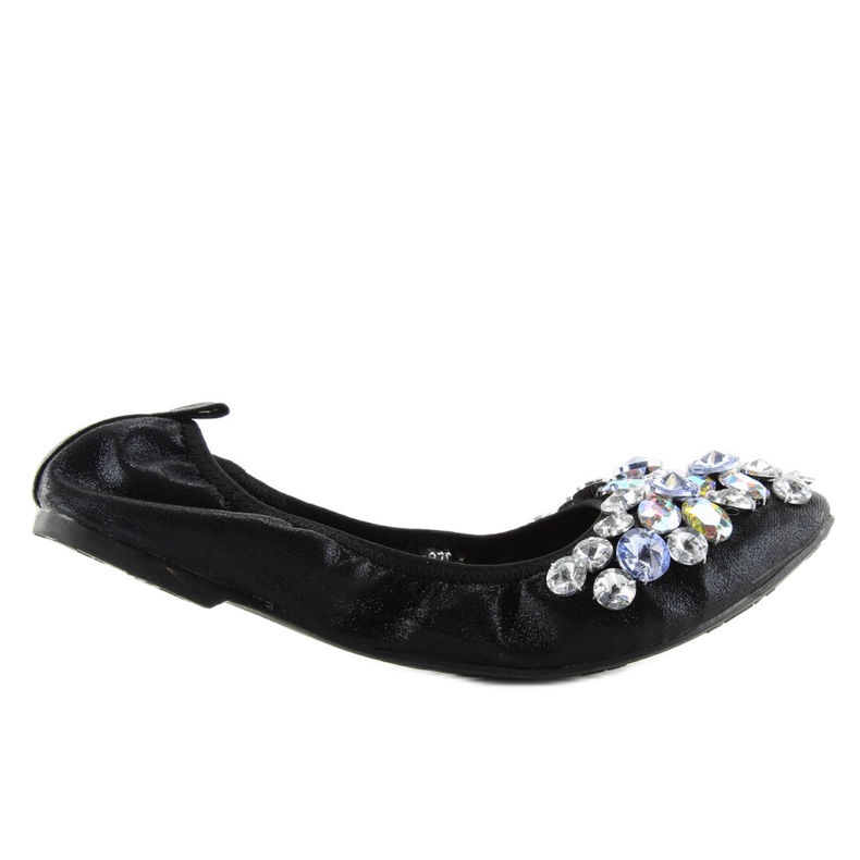 Baleriny z kamieniami czarne C87 black