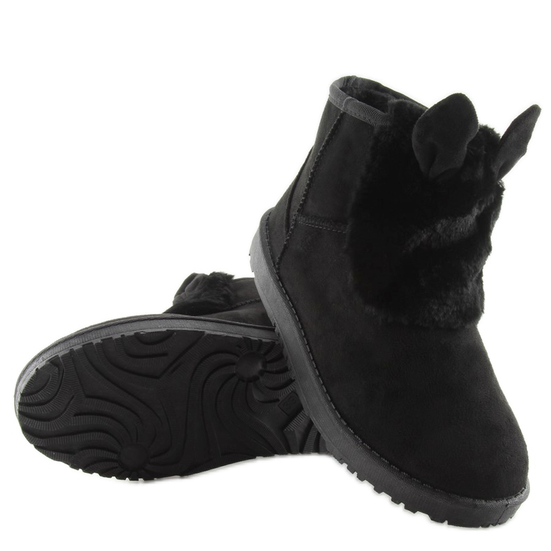 Emusy z uszkami czarne B198 black