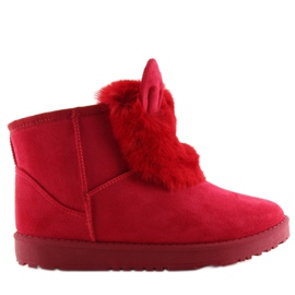 Emusy z uszkami czerwone B198 red