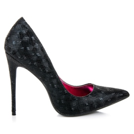 Vices Szpilki snake print czarne