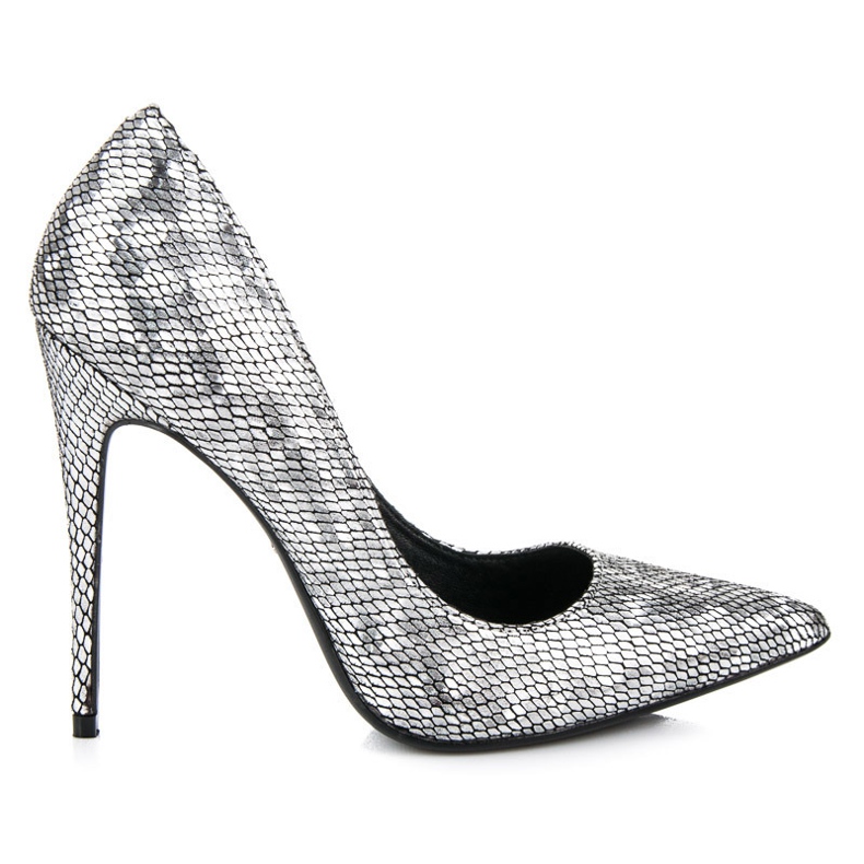 Vices Szpilki Snake Print szare