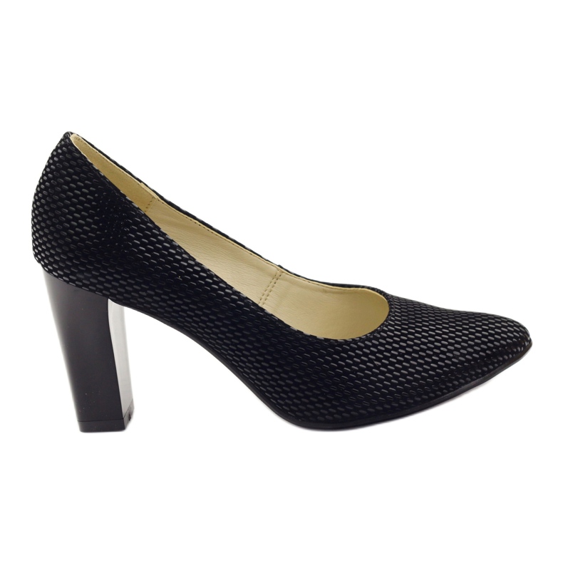 Czółenka Czarne Na Słupku 138