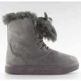 Śniegowce z uszkami szare DD38 grey