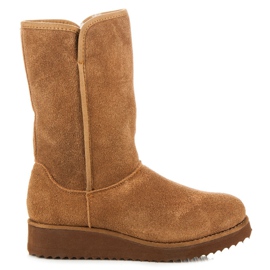 Coco Perla Wysokie mukluki brązowe