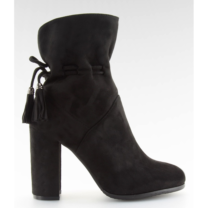 Botki na szerokim obcasie czarne 1318 black