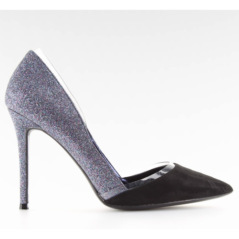 Szpilki brokatowe srebrny 5127 blue czarne szare
