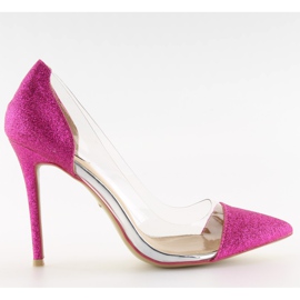 Szpilki brokatowe fuksja 5133 fushia różowe