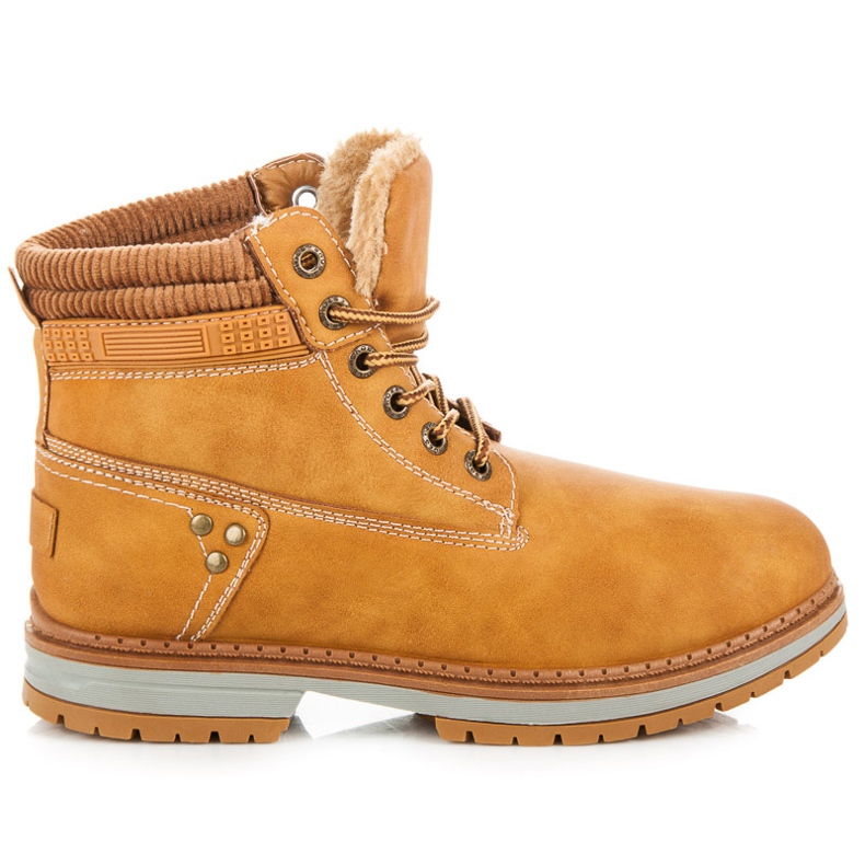 Sznurowane Trapery brązowe