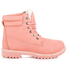 Top Or Ocieplane Różowe Traperki