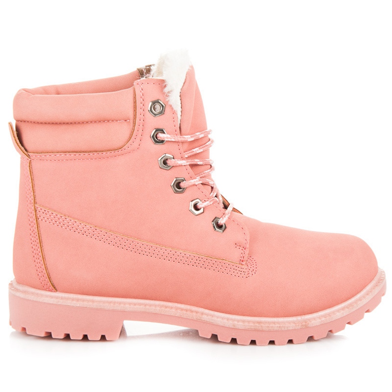 Top Or Ocieplane Różowe Traperki