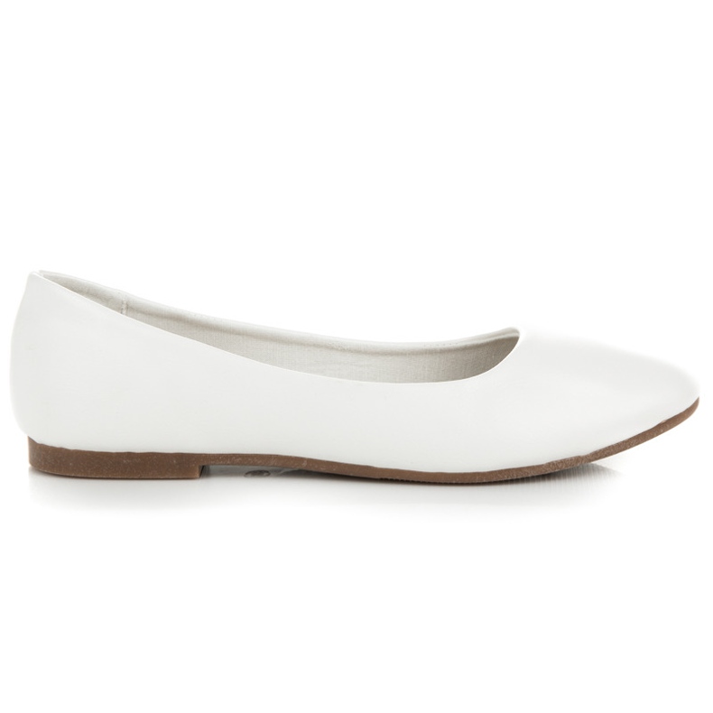 Białe baleriny damskie