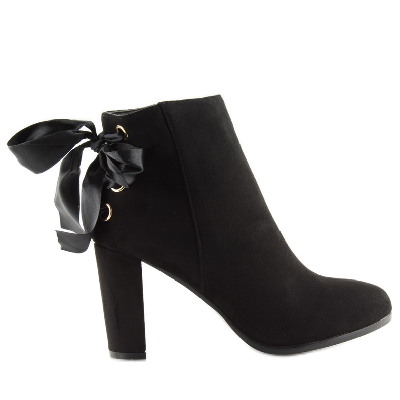 Botki na słupku czarne A852 black