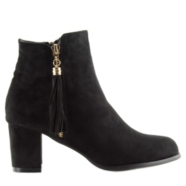 Botki na obcasie czarne SO-20 black