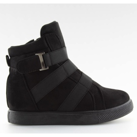 Sneakersy z gumami czarne H7191 negro