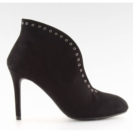 Szpilki z wycięciem czarne 1660-251 black