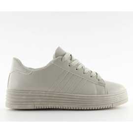 Trampki na wysokiej podeszwie szare F1075 Grey