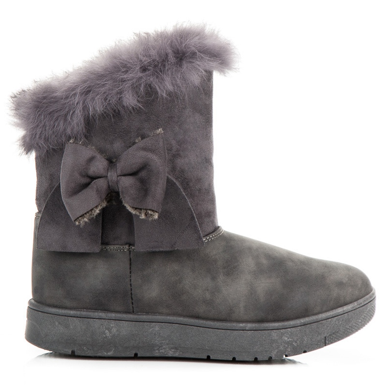 Śniegowce Z Kokardką szare