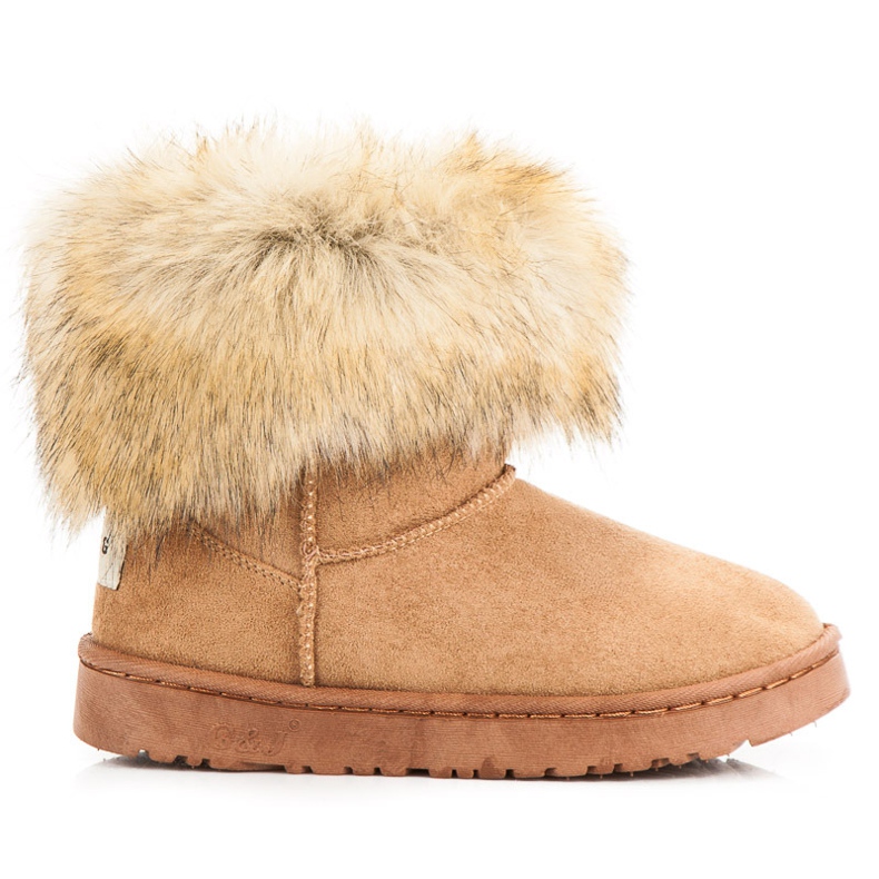 Bella Paris Camelowe Mukluki brązowe