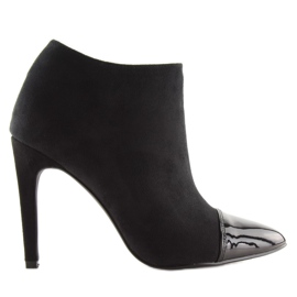 Botki na szpilce czarne 1131-5 black