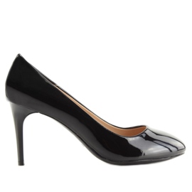 Czółenka damskie lakierowane czarne L7073 Black