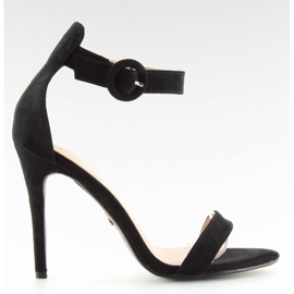 Sandałki na szpilce czarne NF-17 Black