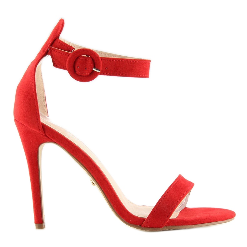 Sandałki na szpilce czerwone NF-17 Red