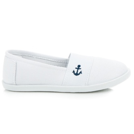 Mckeylor Białe wsuwane trampki