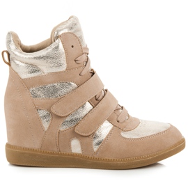 Trampki sneakersy brązowe